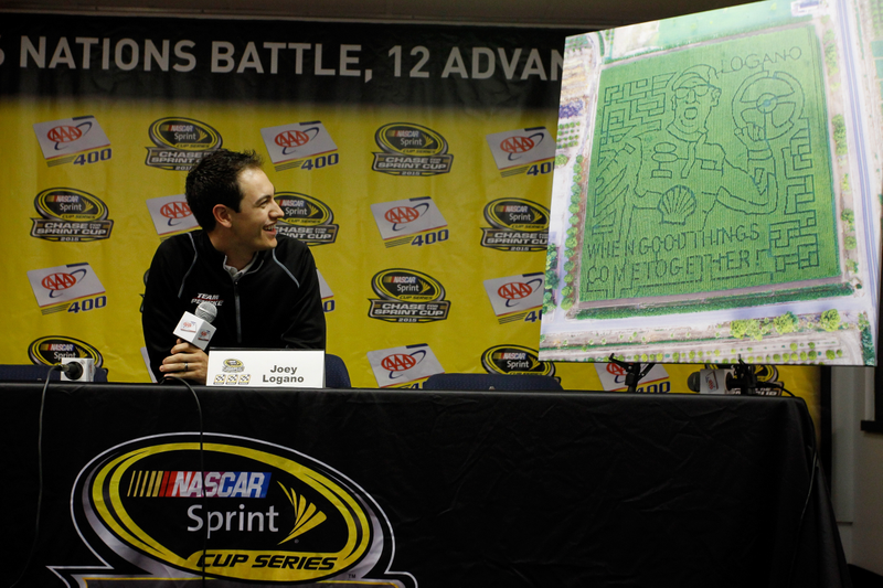 Illustration for article titled NASCAR Driver Joey Logano Gets His Own Corn Maze And We're All Pretty Jealous